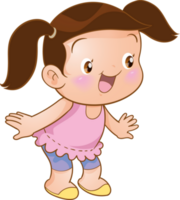 cute little children girl or kids cartoon character png