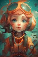 The Flying Girl A Cute Pilot in a Dreamy Comic World photo