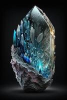 ilustración cristal claro hermosa piedra preciosa ai generado contenido foto