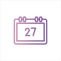 calendar in flat design style vector