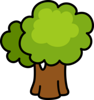 dibujos animados árbol contorno png