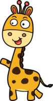 cartoon giraffe outline png