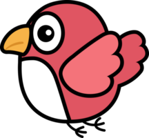 Hand drawn bird character png