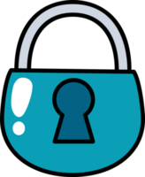 cartoon lock outline png