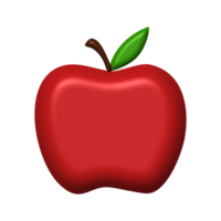 röd äpple frukt png