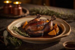 Succulent Confit de Canard with Savory Herbs and Spices photo