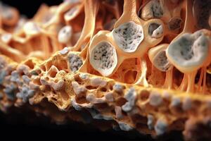 Magnified View of Bone Structure Under the Microscope photo