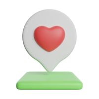 Pin Map Love Mark png