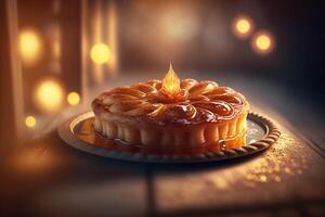 Upside-down Apple Tart with Buttery Pastry photo