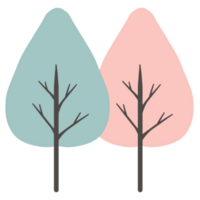 A lovely green and pink trees png