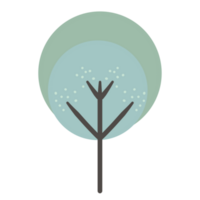 A minimal green and blue trees png