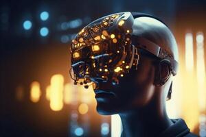 Exploring the Future AI-Powered Virtual Reality Illustration photo