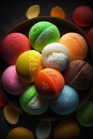 Vibrant Yuanxiao Rice Balls in Assorted Colors photo