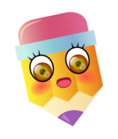 Cute cartoon sticker. PNG with transparent background