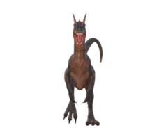 velociraptor dinosaure isolé sur une transparent Contexte png