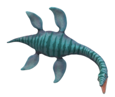 Plesiosaurus Dinosaur isolated on a Transparent Background png