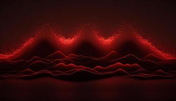 Ruby Radiance Abstract Red Frequencies on Dark Background photo