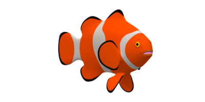 payaso pescado aislado en un transparente antecedentes png