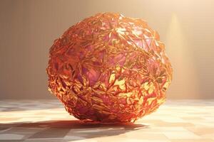 Exploring the Intricacies of Cellular Life A Mesmerizing 3D Illustration Showcasing the Microscopic World of Cancer Cells photo