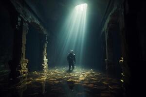 Exploring the Ancient Sunken Ruins Divers Beneath the Waves photo