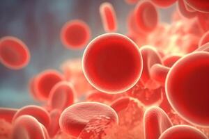 Vivid View of Red Blood Cells Under the Microscope photo