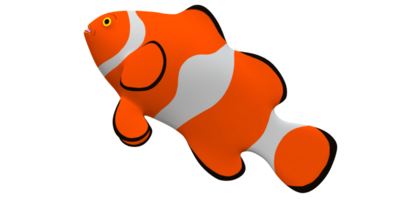 payaso pescado aislado en un transparente antecedentes png