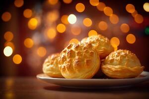 Savory Gougeres Classic French Cheese Puffs with Gruyere and Herbs photo