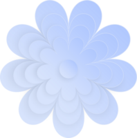 fleur, élément de floral papier couper. papier Couper de fleur forme et printemps symbole. png