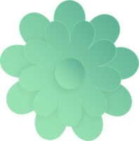 flor, elemento de floral papel cortar. papel cortar de flor forma y primavera símbolo. png