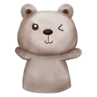 desenho animado Castanho Urso brincalhão humor png