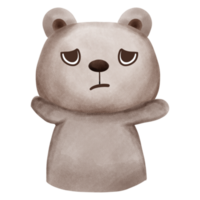 Bravo Castanho Urso barba entediado png