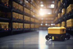 Automated Warehouse Management AI-Controlled Robotics for Efficient Inventory Handling photo