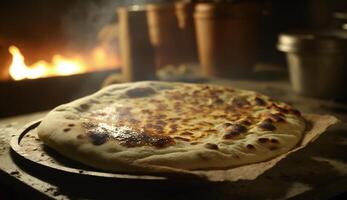 Naan The Classic Indian Bread that is a Staple in Every Meal AI generated photo