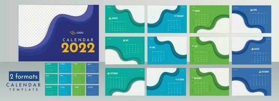 Yearly desk calendar design. vector