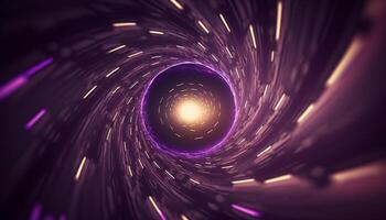 Dimensions Collide Abstract Representation of a Vortex Tunnel Leading to Time Travel Portal photo