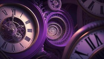 Chrono Portals Time Travel through Strange Clock Faces and Symbols photo