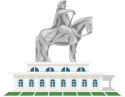 Gengis khan statue Mongolie png