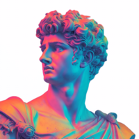 Vaporwave Statue Bust Clipart png