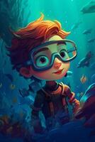 Beneath the Waves A Little Boy's Adventure in a Magical Underwater World photo