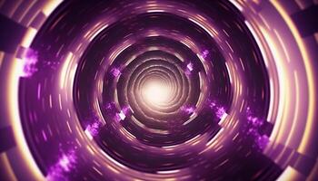 Dimensions Collide Abstract Representation of a Vortex Tunnel Leading to Time Travel Portal photo