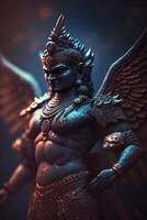 Majestic Garuda Sculpture Symbol of Power and Devotion in Indian Mythology photo