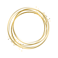 Luxurious gold circle png