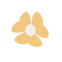 Cute handrawn flower doodle png