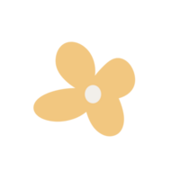 Cute handrawn flower doodle png