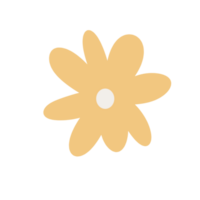 Cute handrawn flower doodle png