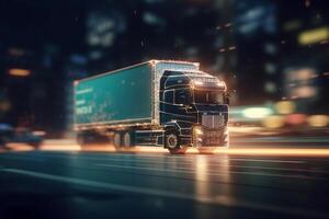 Intelligent Logistics AI-Powered Supply Chain Management Illustration photo
