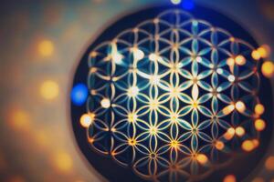 Hippie - Flower of Life Mandala - Spiritual Artwork for Meditation and Mindfulness photo