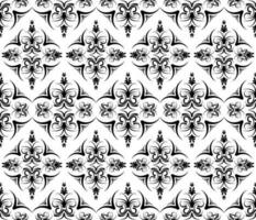 Ethnic folk geometric seamless pattern in black and white vector
