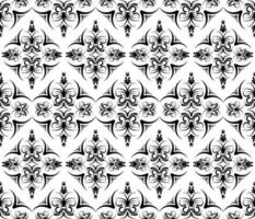 Ethnic folk geometric seamless pattern in black and white vector
