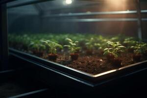 Subterranean Oasis A Futuristic Greenhouse Laboratory photo